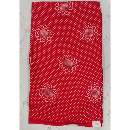 printed sarees red